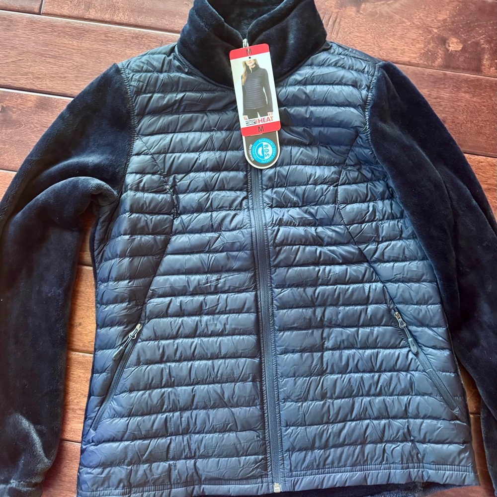 32 Degrees Women's Dark Blue Quilted Puffer Jacket